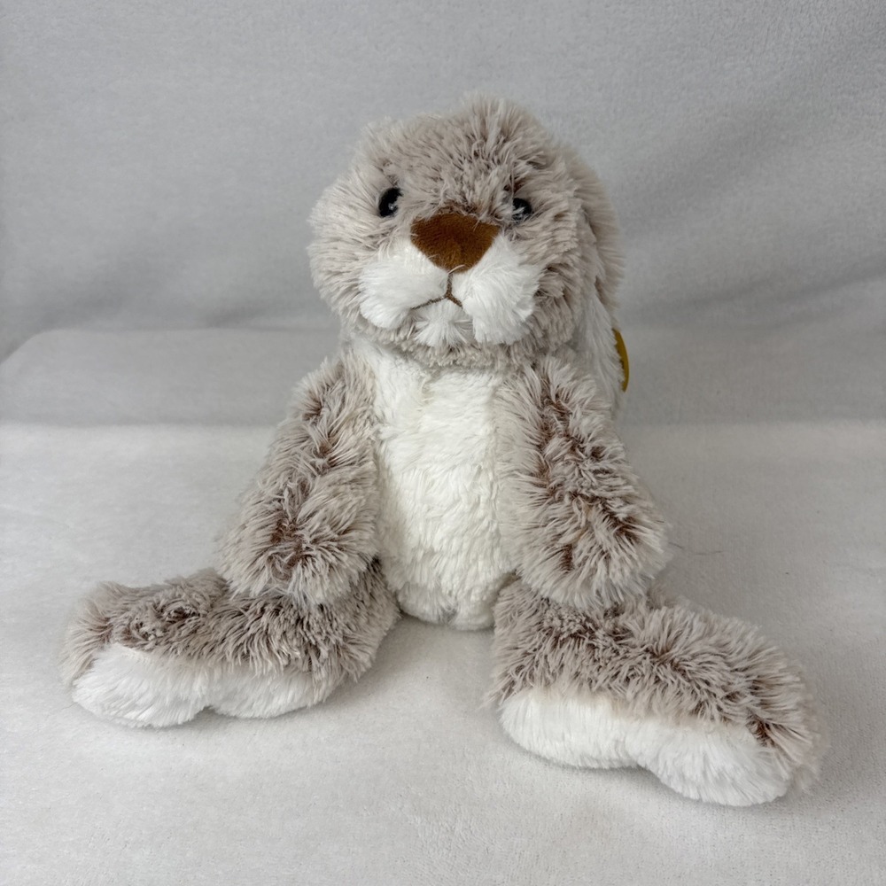 Melissa & Doug Burrow Bunny Soft Brown/White Floppy Rabbit Stuffed Animal  12"